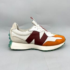 New Balance 327 Dejounte Murray Mens 11.5 Heat Up Sneakers White Orange Green